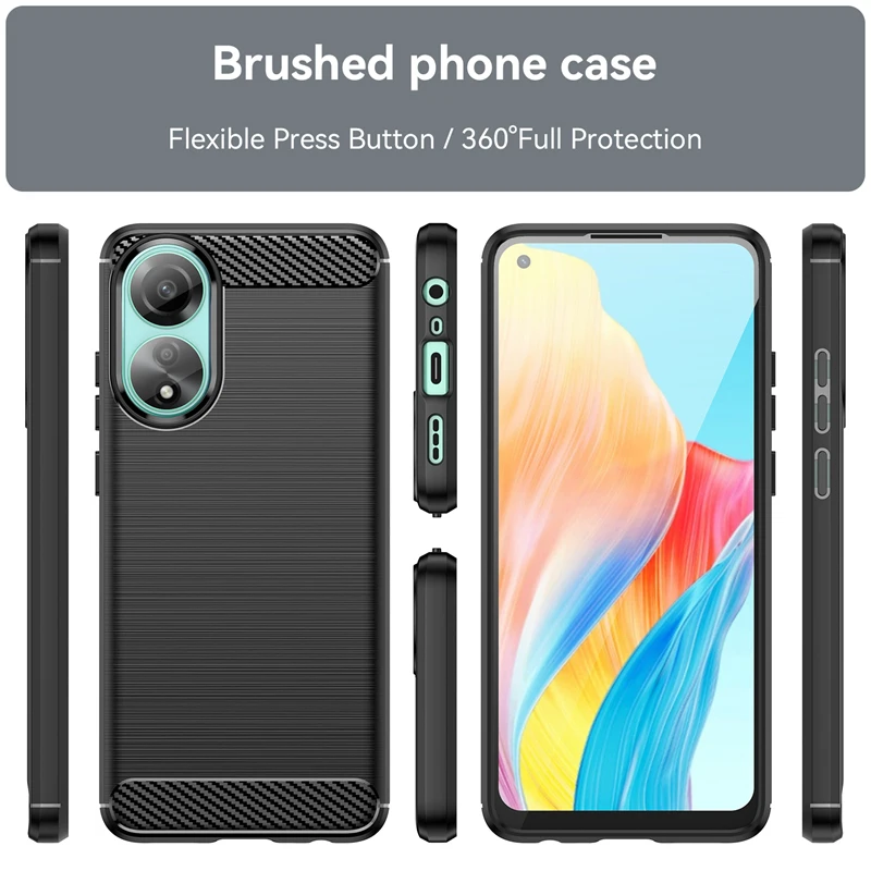 For OPPO A78 4G Case for OPPO A78 4G Cover Back Shell Capa Fundas Para Business Style Silicone Phone Case for OPPO OPPO A78