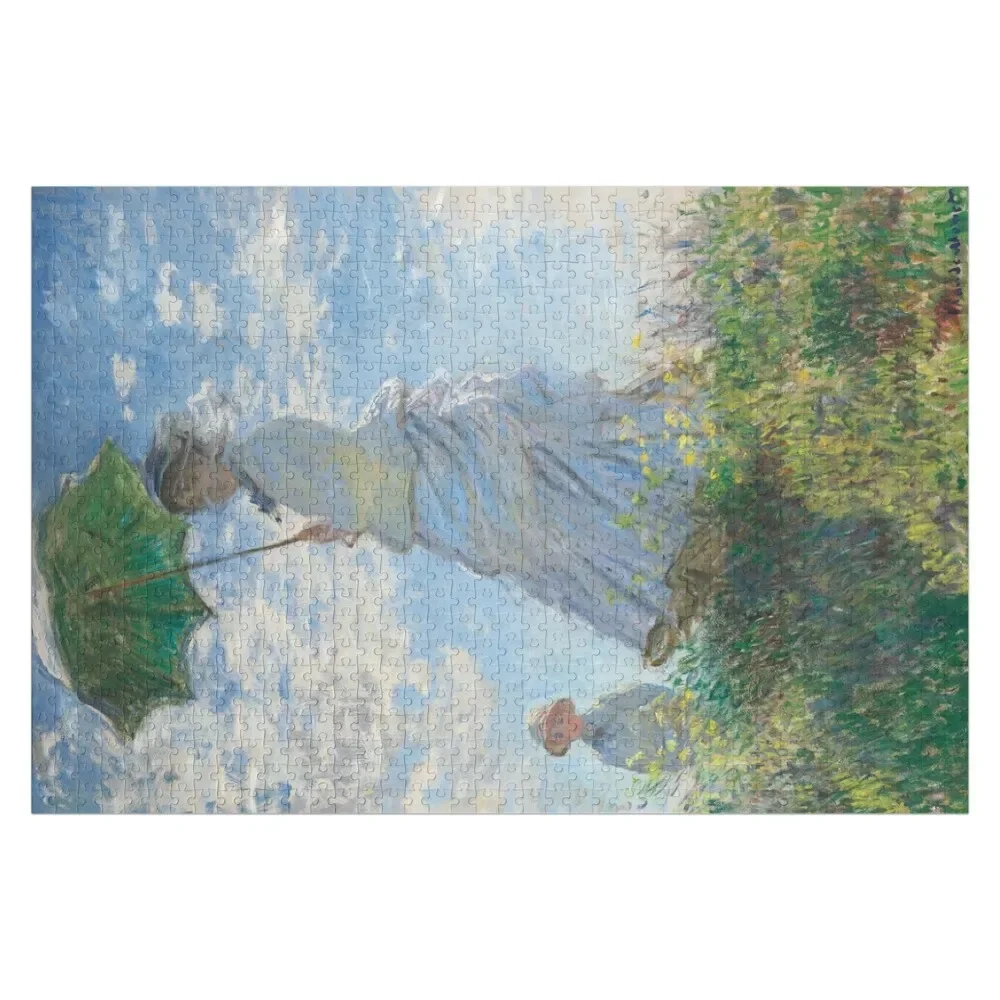 Woman with a Parasol Jigsaw Puzzle Baby Wooden Wooden Decor Paintings Puzzle