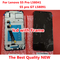 Best Quality NEW LCD For Lenovo S5 Pro L58041 S5pro GT Display Touch Panel Screen Digitizer Assembly Glass Sensor Pantalla Frame