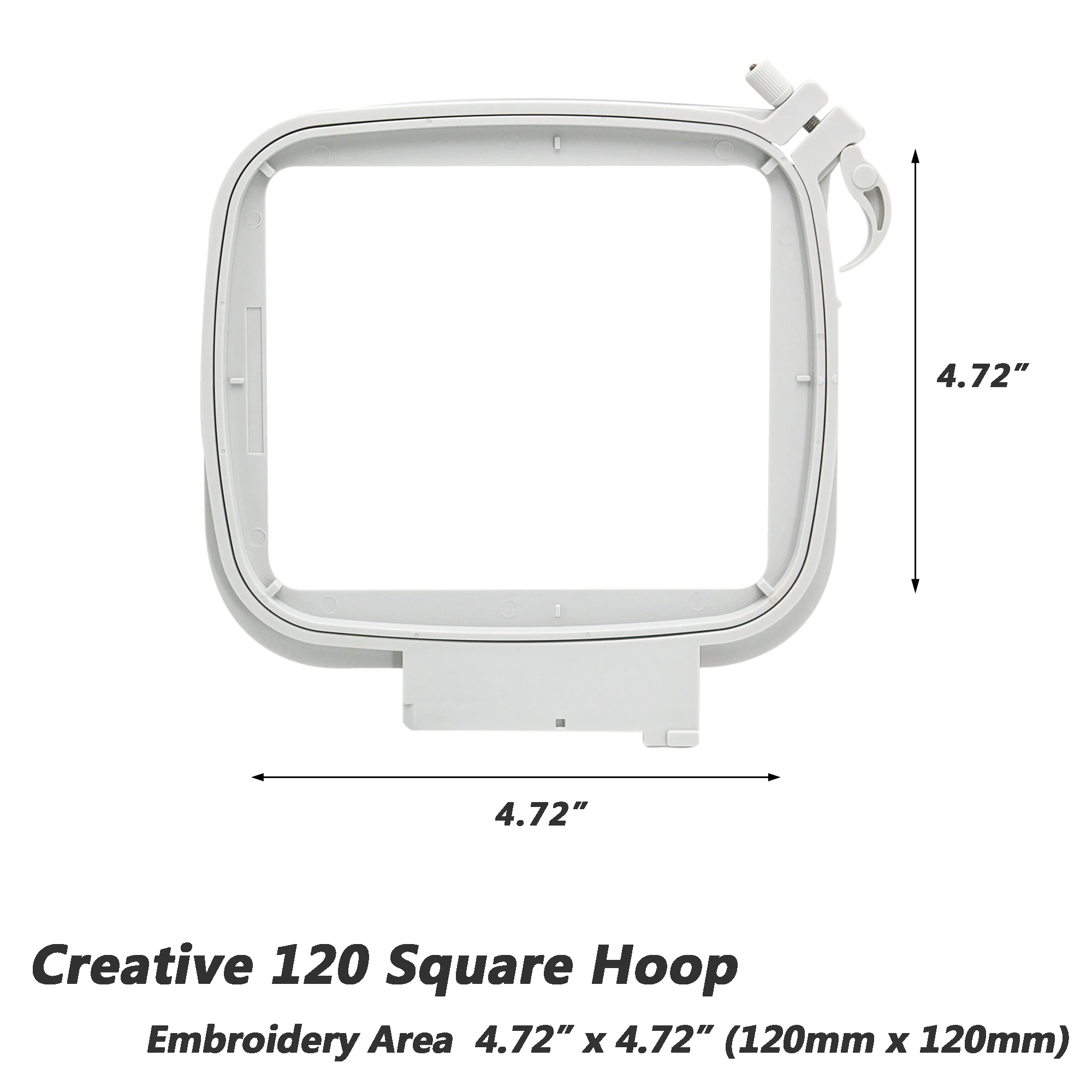 

Embroidery Creative 120 Square Hoop for Husqvarna Viking Designer Diamond Ruby Royale Pfaff Sewing Machine Frame PA202