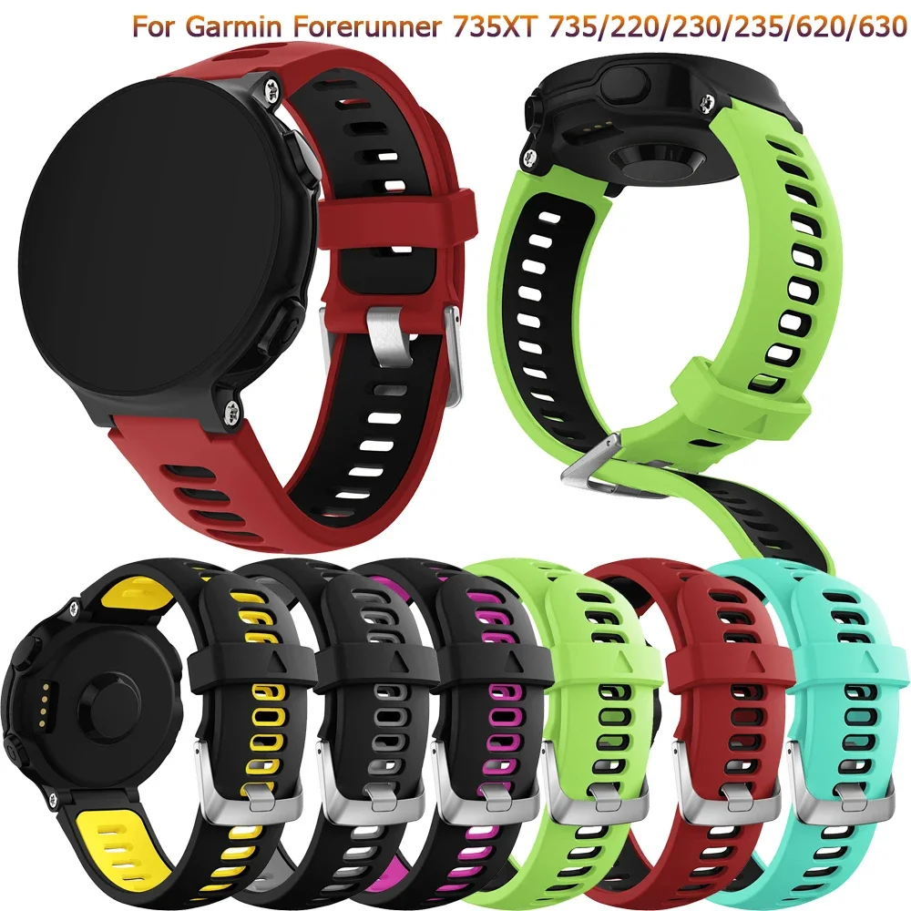 Silicone Strap for Garmin Forerunner 735XT Smart Band for Garmin Forerunner 230 235 220 620 630 735XT Classic Watch Correa