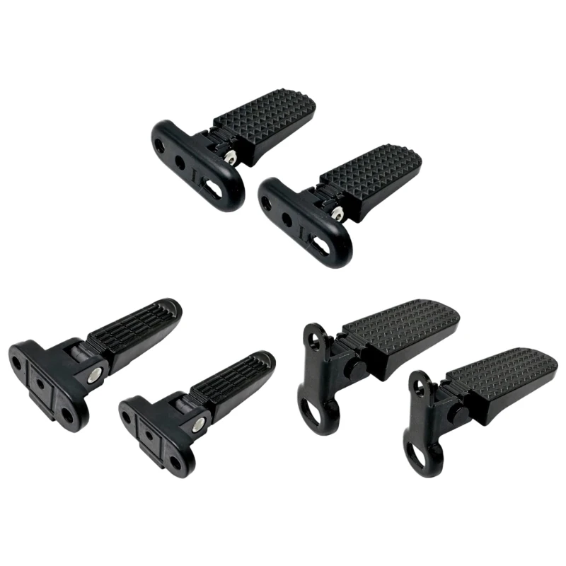 Electric Bike Rear Passenger Foot Platform Set with Aluminum Body, Grip Pattern, and Electric Bike Rear Support for Road