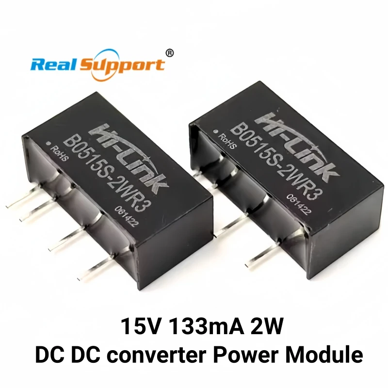 Small Size B0515S-2WR3 5V to 15V 133mA 2W Single Output DC DC converter Power Module 90% Efficiency B0515S-2W for smart home