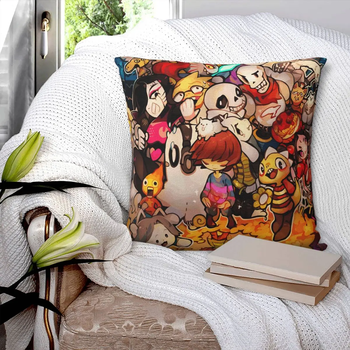 Undertale Pillowcase Printed Polyester Cushion Cover Decoration Pillow Case Cover Home Drop Shipping 45X45cm