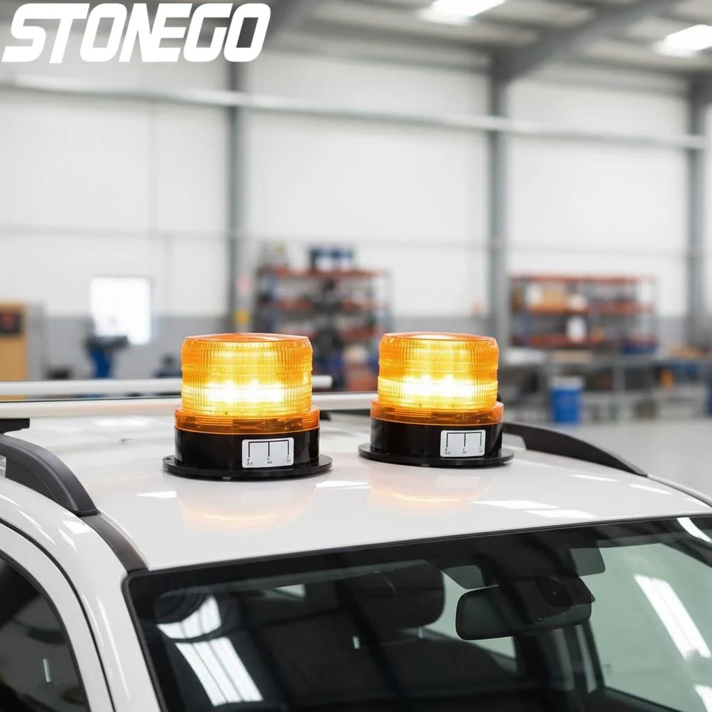 

12V 24V Car LED Amber Strobe Beacon Emergency Warning Light 1PC Bright Flashing Safety Lamp