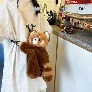 Kleine Waschbär -Plüsch -Party -Tasche, Panda -Puppen -Rucksack, hoher Wert, süße Münze rein, Teenager -Rucksack 10 Hauptverkauf Panda School Rucksack - №4