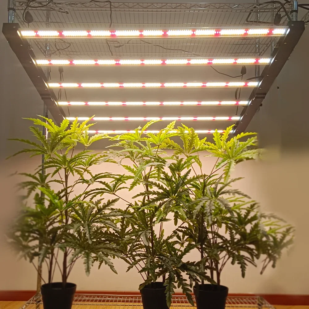 Lámpara Led de cultivo regulable y plegable, sistema de cultivo interior con cadena de margaritas de 6 barras, luz de cultivo de plantas para invernadero de interior