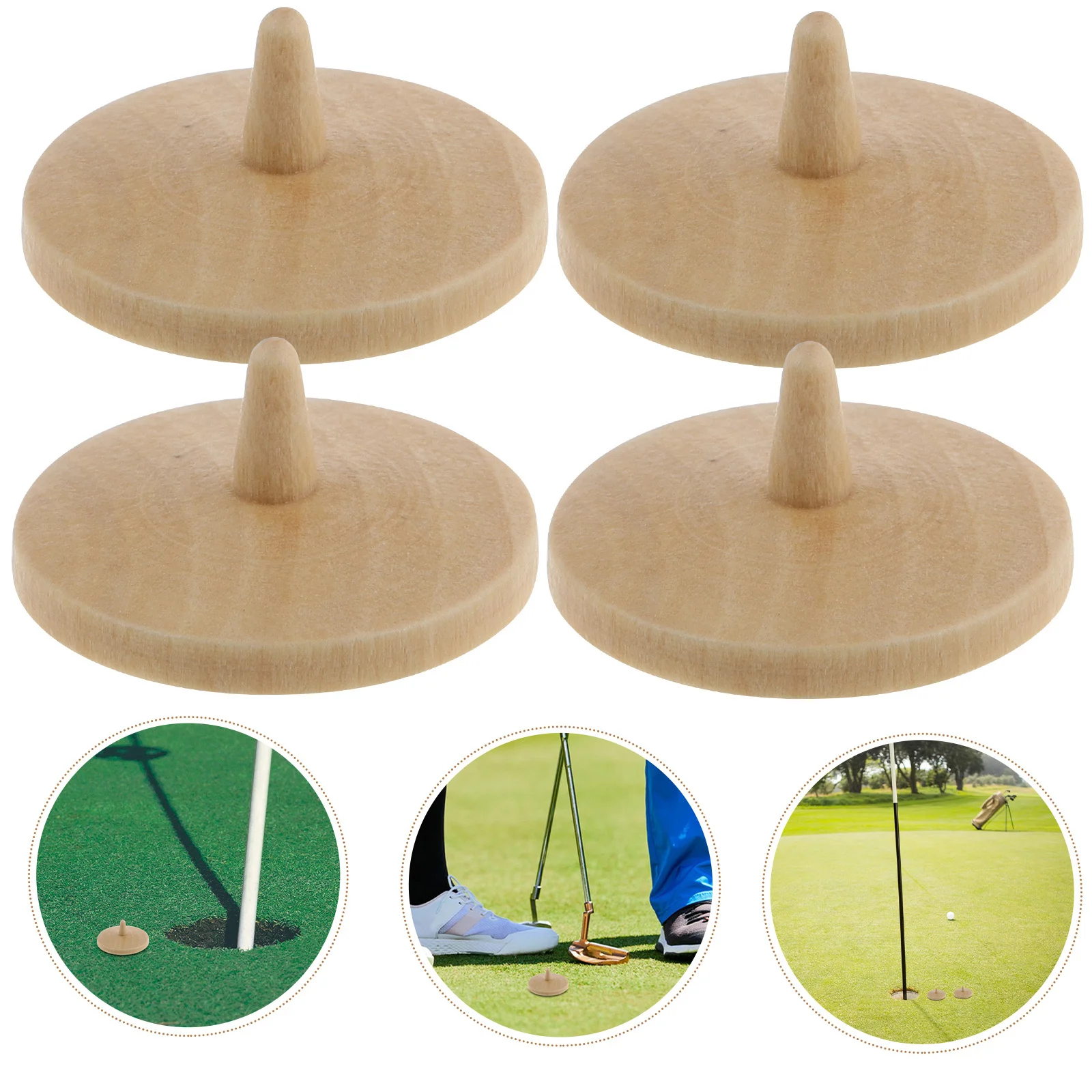 20 قطعة كرة جولف موقف كوب كرة خشبية ماركر الاستنسل لوضع دقيق محاذاة جولف التدريب المعونة في الهواء الطلق #1