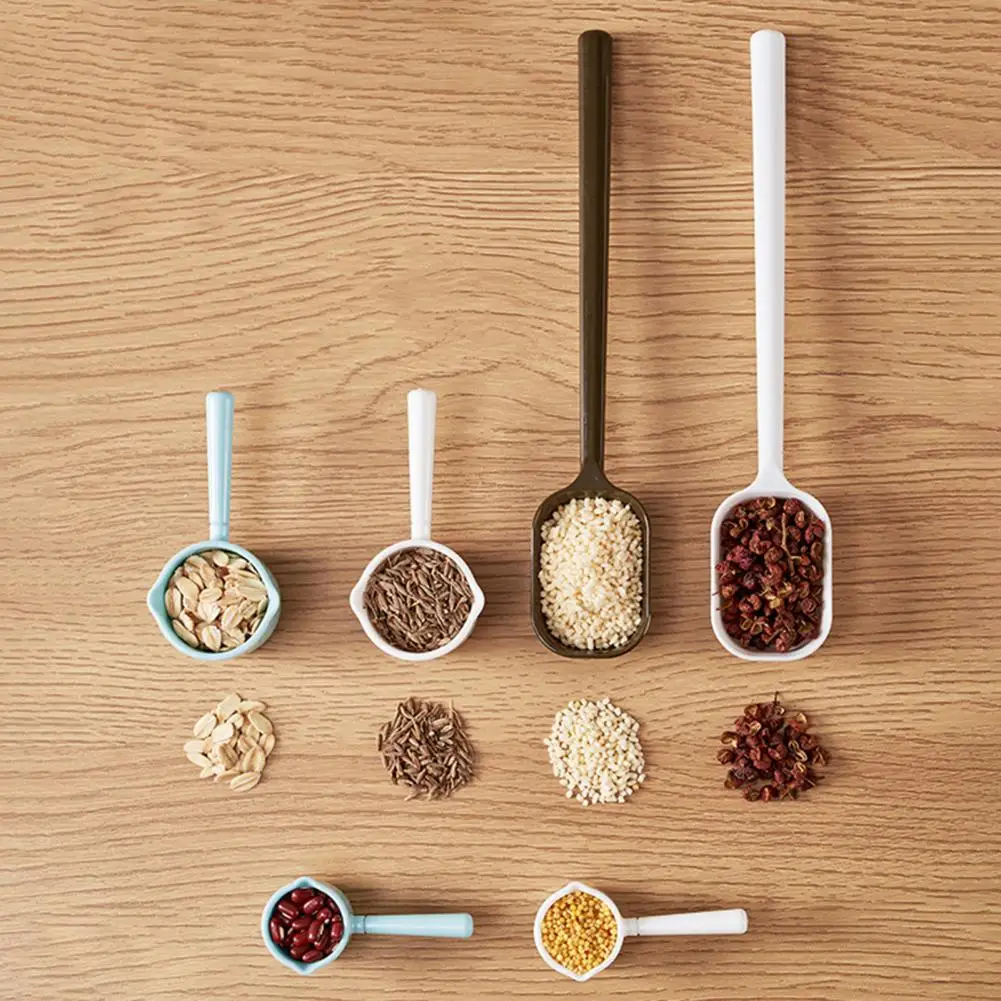 2Pcs/Set Practical Eco-friendly 4 Styles Measuring Scoops Ergonomic Handle Coffee Scoops for Cooking Coffee Scoops