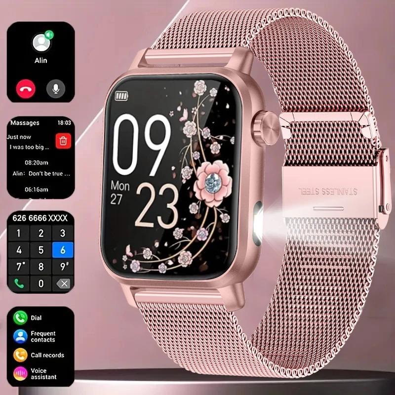 

LIGE Новые умные часы 1,85''HD экран женские часы 3D циферблат Bluetooth вызов спортивный фитнес-трекер мужские умные часы со светодиодным фонариком