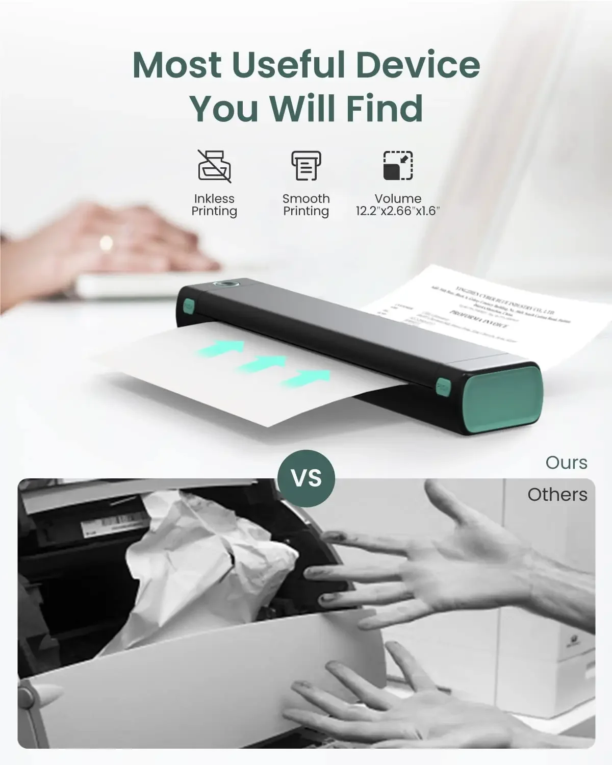 Phomemo M08F Home Bluetooth Wireless Handheld portable ink-free A4 thermal error printer