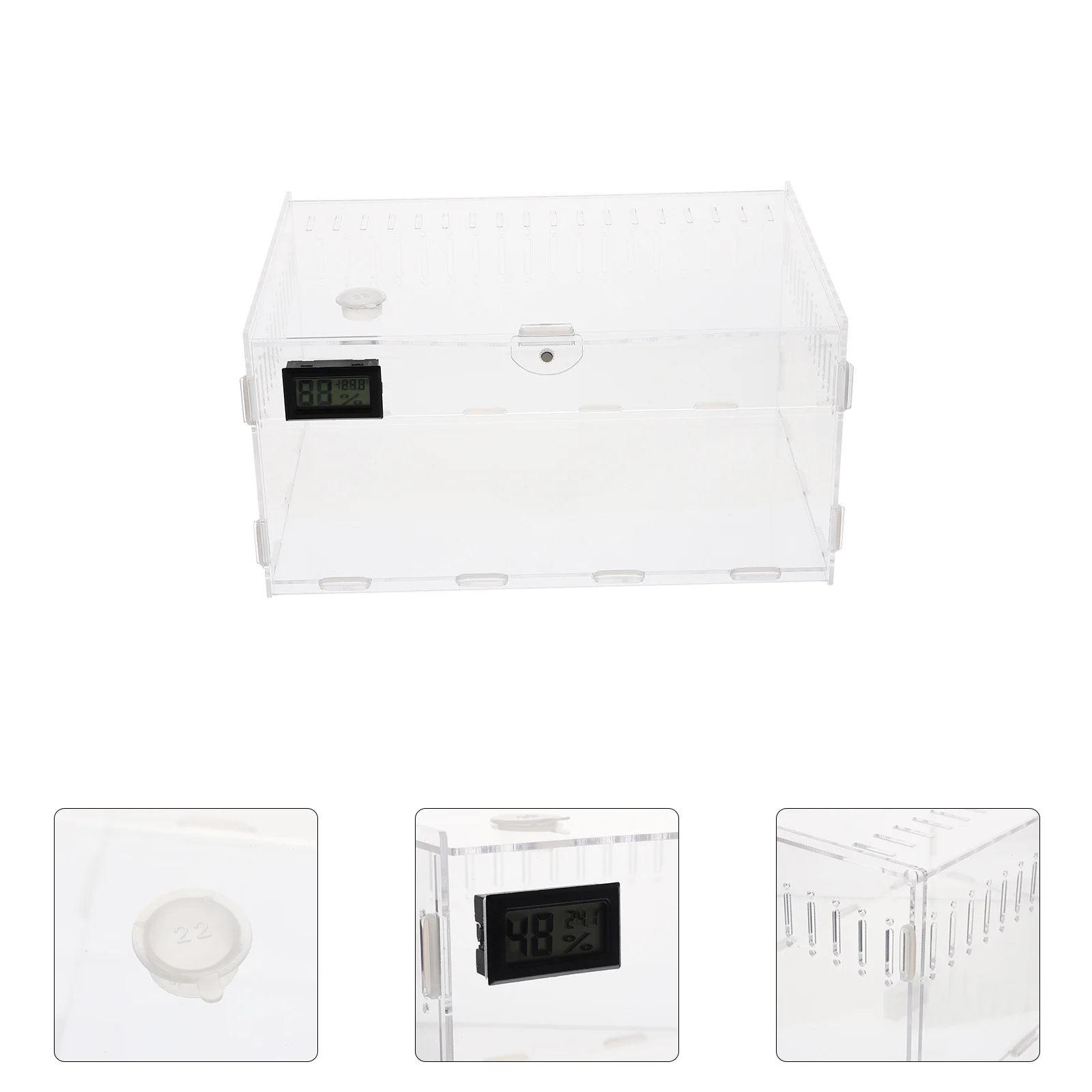 

Premium Reptile Breeding Box Clear Acrylic Cage for Snakes Tarantulas Geckos Safe Durable Transport Container Snake Cage