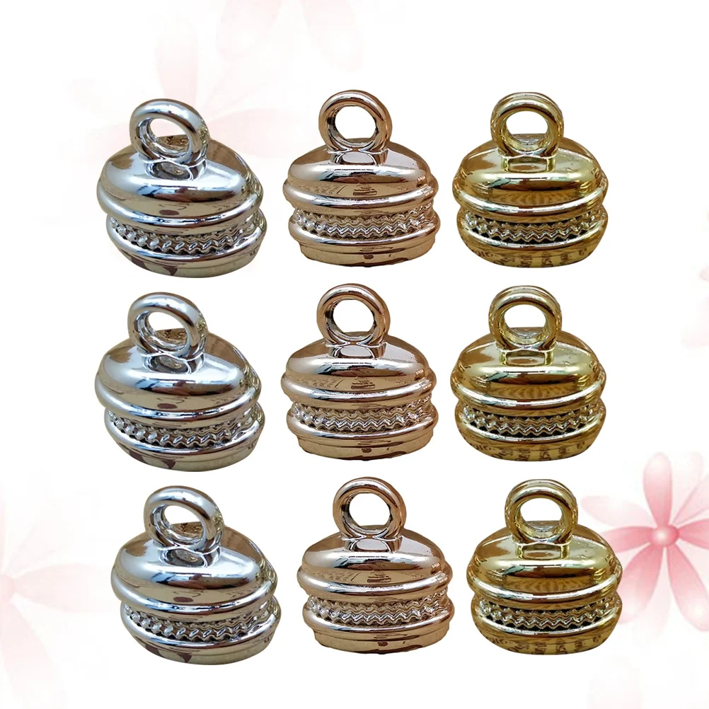 100Pcs Electroplated Tassel Cap DIY Accessories Durable Plastic for Jewelry Headdress Clothing Handmade Projects Rose Golden