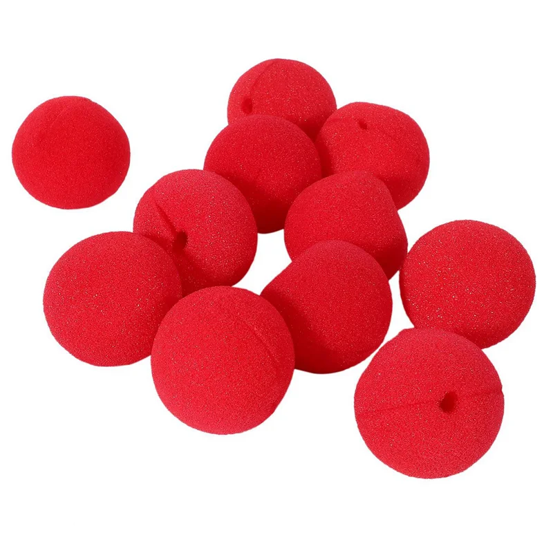 

B63B-40Pcs Adorable Red Ball Sponge Clown Nose For Party Wedding Decoration Christmas Halloween Costume Magic Dress