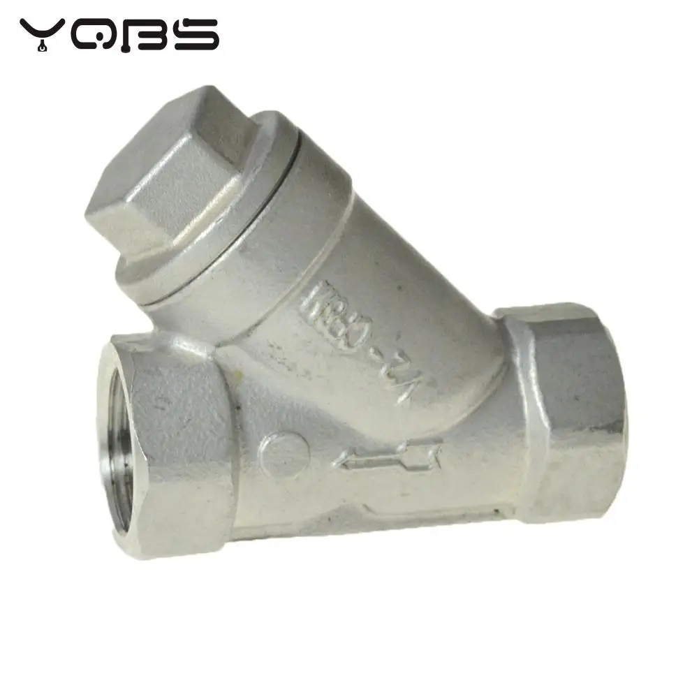 

YQBS 304 Type Y three way Strainer Filter Stainless Steel female Jointer Pipe Connection connector Fittings