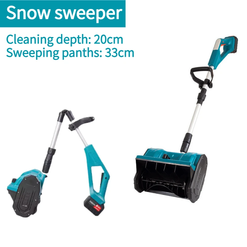 New Winter Brushless Electric Snowplow Clearing Snow in  Courtyard Street Lithium Electric Snow Sweeper Cordless Snow Shovel