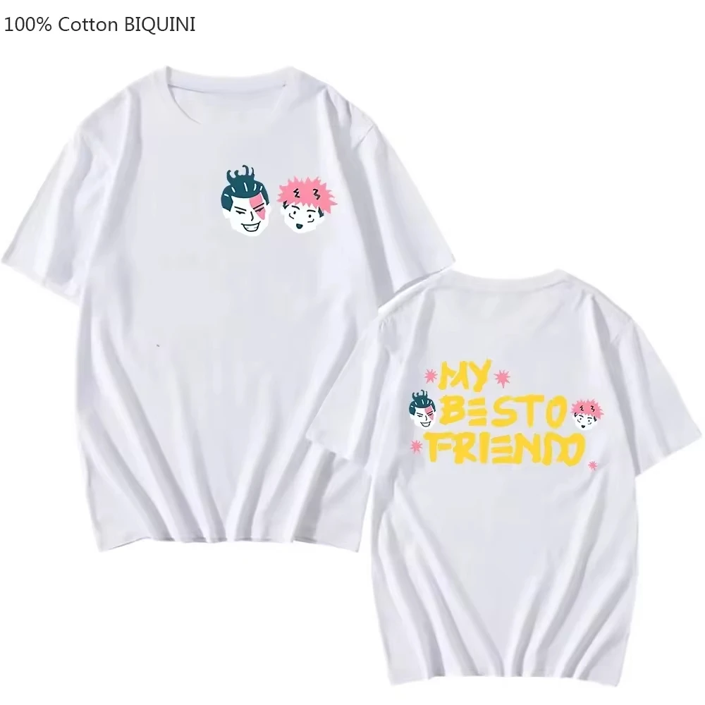 Plus Size My Besto Friendo Tshirt Itadori Yuji Aoi Toudou Anime Print T Shirt Men/Women Tops Jujutsu Kaisen Japan Anime T-shirt