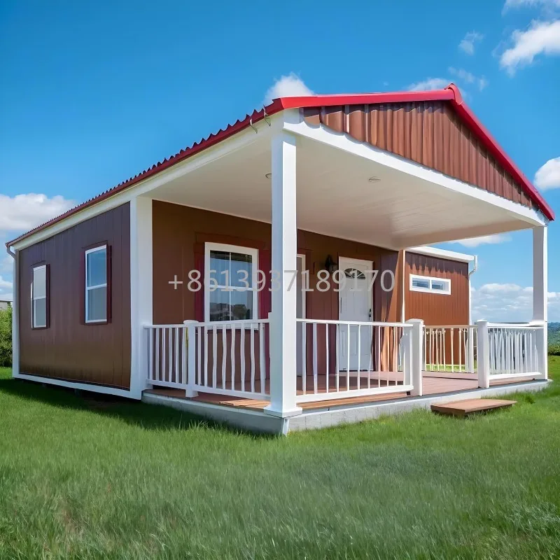 20FT Expandable Foldable Container Home 2Bed, Full Kitchen Bath Portable Modular Cabin for Backyard, Office, or Guest Living