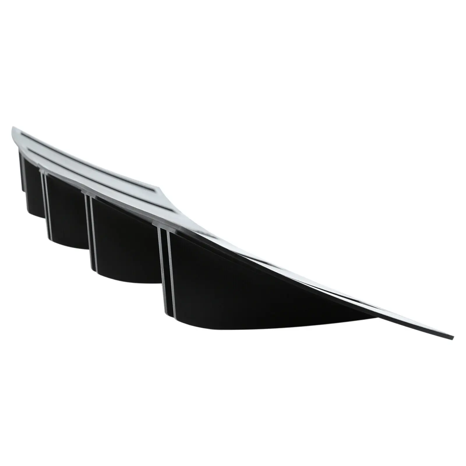 81.5 cm Double Layer 10 Fins Car Rear Bumper Lip For Acura TL TLX NSX TSX Rear Shark Fin Style Curved Bumper Lip Diffuser