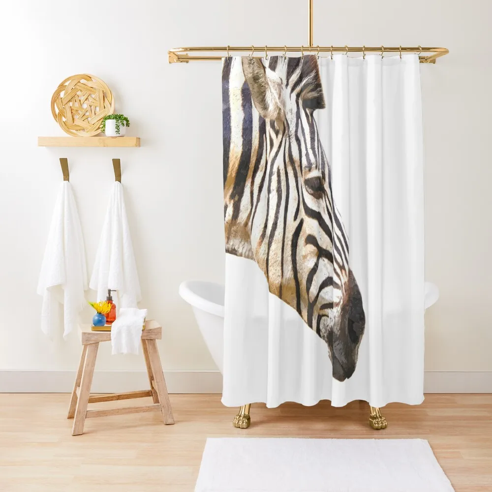 

Zebra Profile Shower Curtain Waterproof Bath And Anti-Mold Bathroom For Shower Anime Bathroom Bathroom Box Curtain