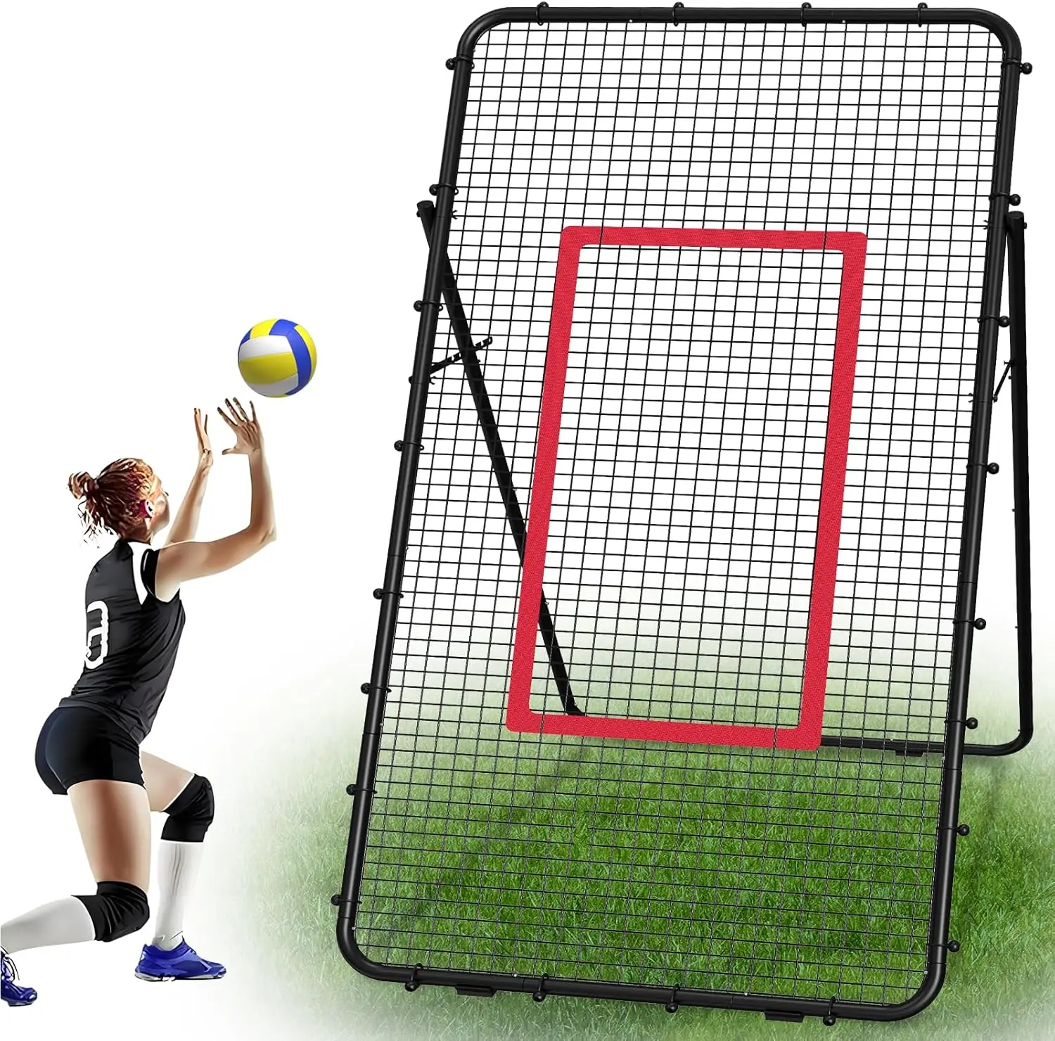 

Adjustable Volleyball Rebounder Net 7x4 ft for Training