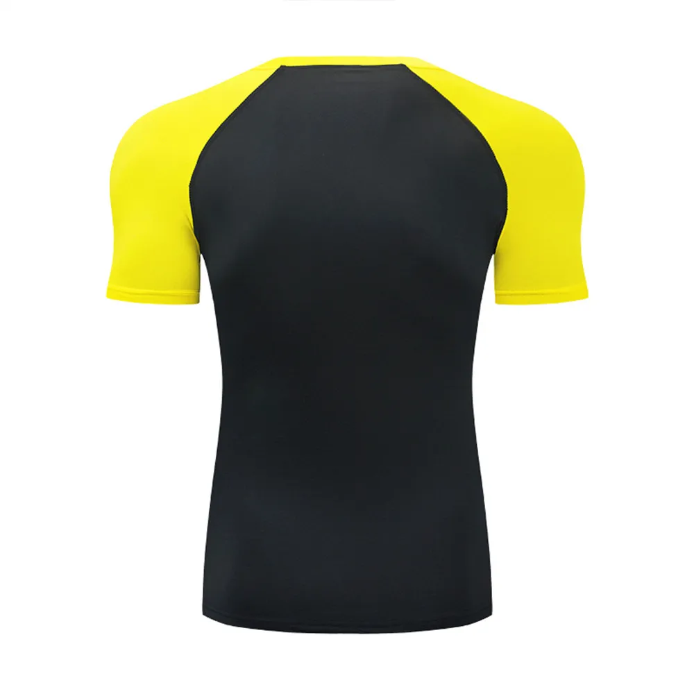 Camiseta de compresión para hombre, traje de fútbol transpirable, ropa deportiva ajustada para Fitness, montar, secado rápido, correr, camisa de