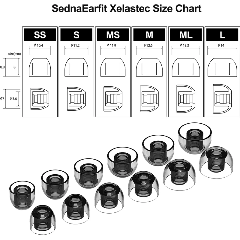 AZLA Xelastec Ear Tips for SONY WF-1000XM4 1000XM3 Eartips 1697ti qdc Earbuds Anti-Slip Avoid Falling Off Vocal sticky earplugs