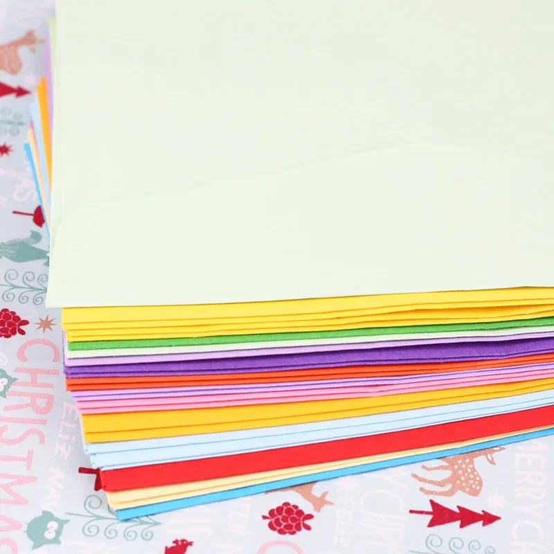 Sobres de Papel Kraft para tarjetas de felicitación, sobres de regalo con letras de colores bonitos, Color rojo, 12,5x17,5 cm, 10 unids/lote por