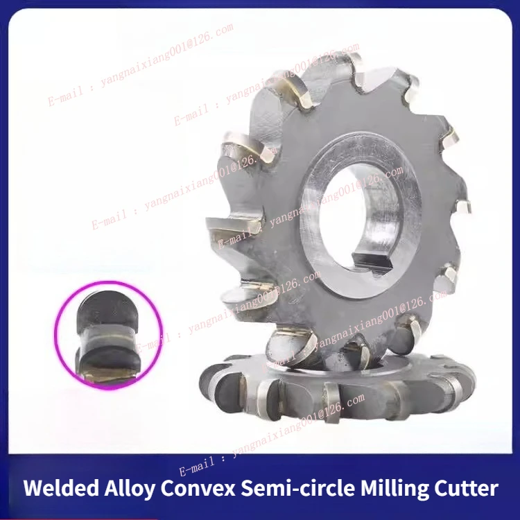 

Welded Alloy Convex Semi-circle Milling Cutter U Groove Milling Cutter Carbide Radius Facing Cutter R Mill Tool R2/3/4/5/6/7/8/9