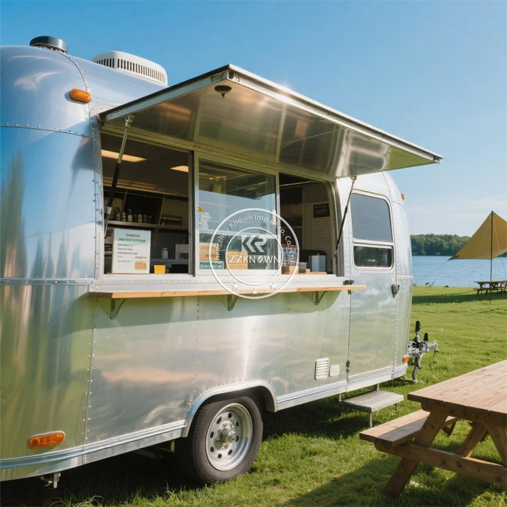 

Concession Food Truck Fully Equipped Street Hot Dog Coffee Snack Cart Mobile Concession Food Trailer With Full Kitchen