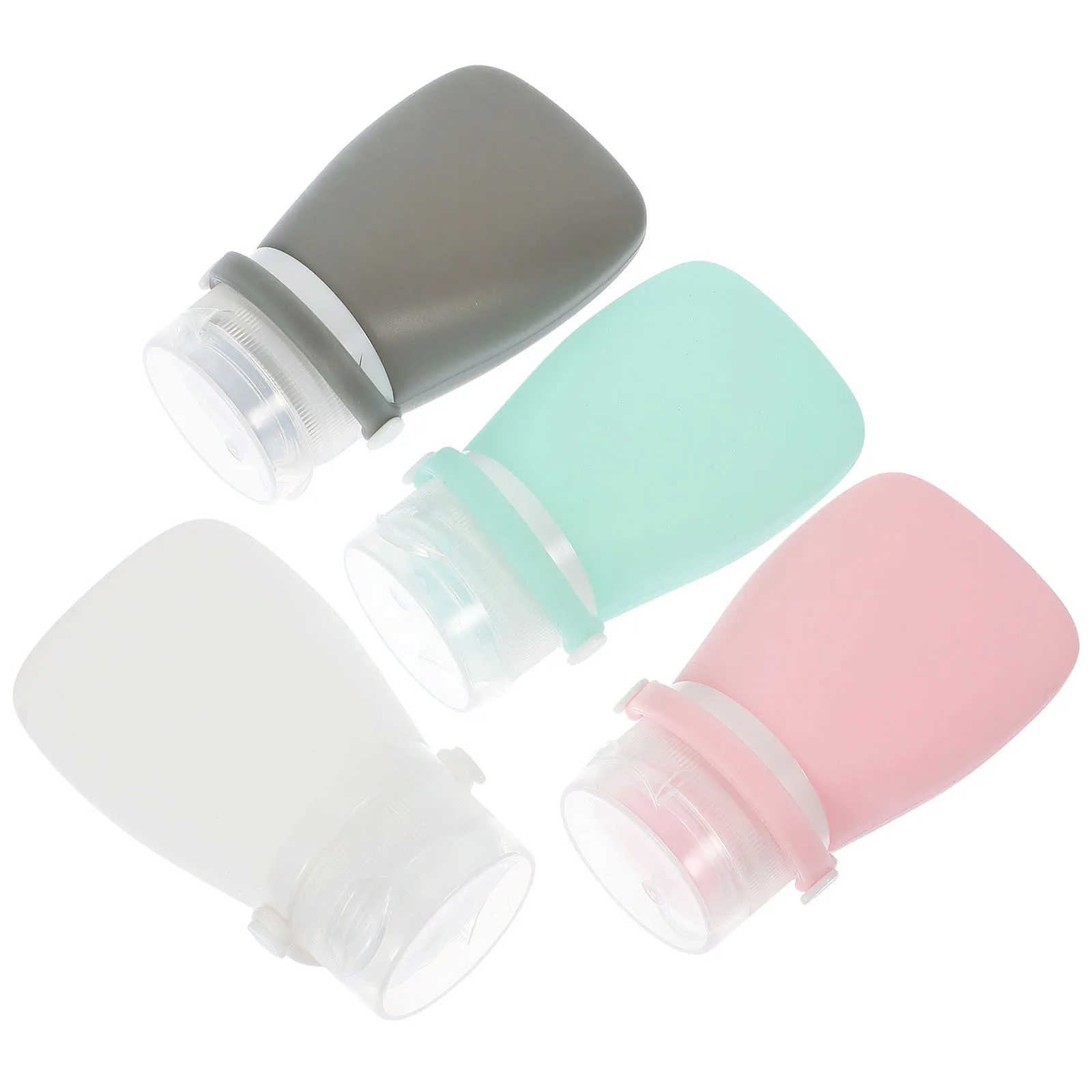 

4pcs Condiment Bottle Squeeze Sauce Dispenser Kitchen Ketchup Mustard Jam Storage Bottles Leakproof Silicone Pp Material