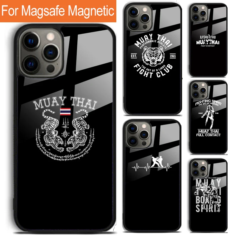 حافظة لهاتف آيفون 17 Air 16 15 14 12 Pro Max Plus Magsafe غطاء شحن لاسلكي مغناطيسي من Muay Thai #1
