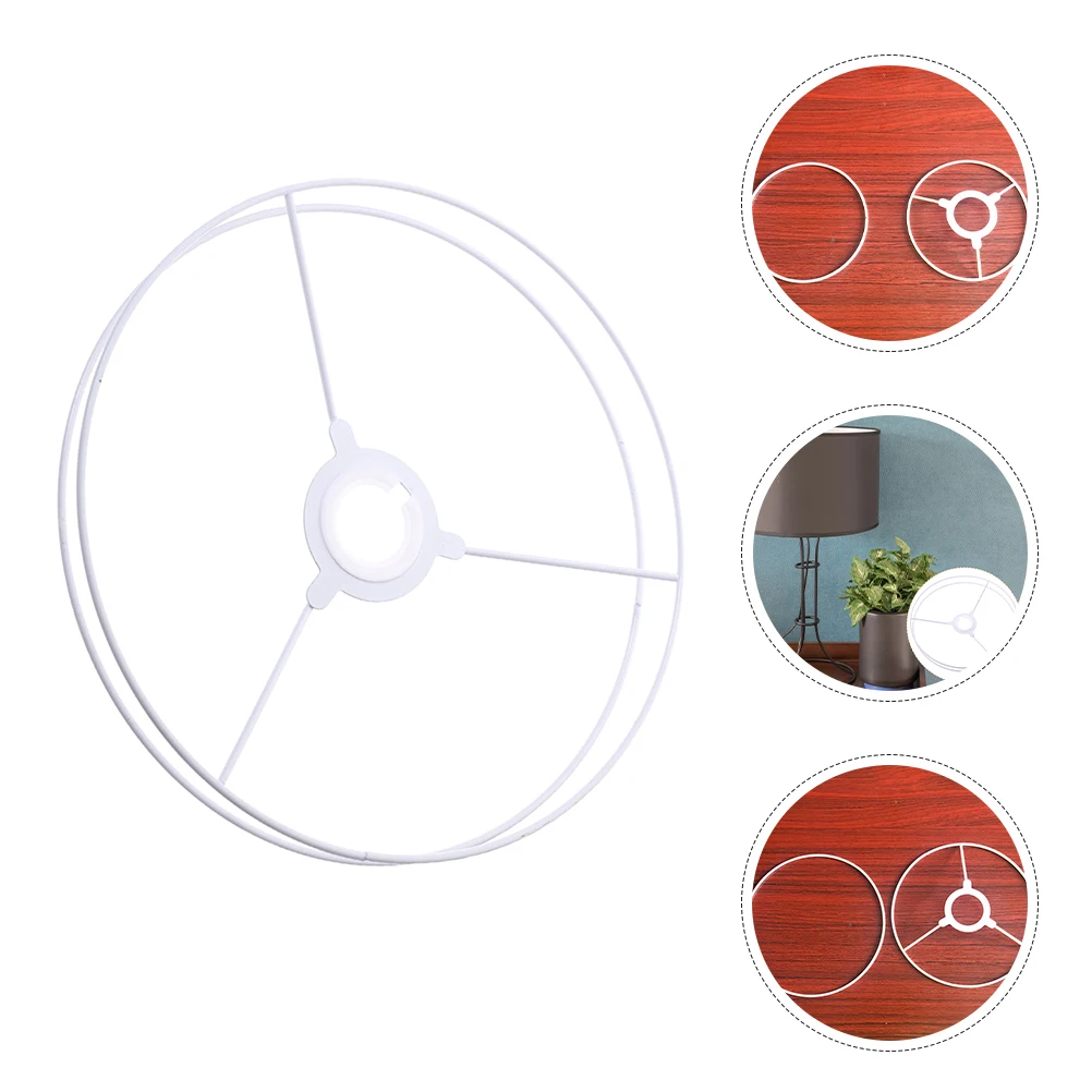 1Set Lampshade Frame Ring Iron DIY Lamp Shade Holder Sturdy Metal Support for Table Desk Chandelier Lighting Decor
