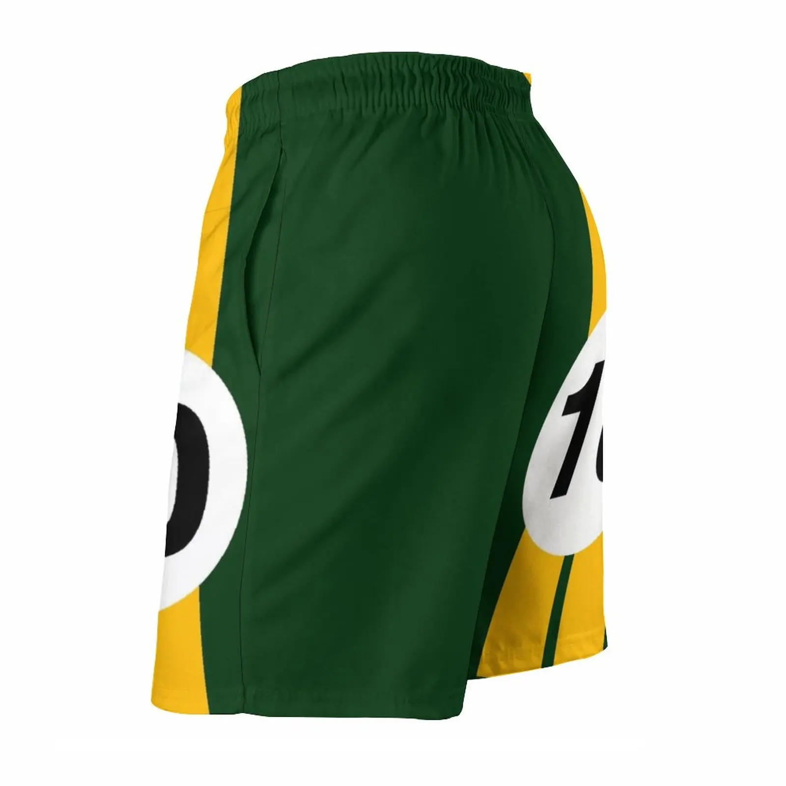 British Racing Green And Yellow Racing Stripes Quick Dry Summer Mens Beach Board Shorts Briefs For Man Gym Pants Shorts Dark