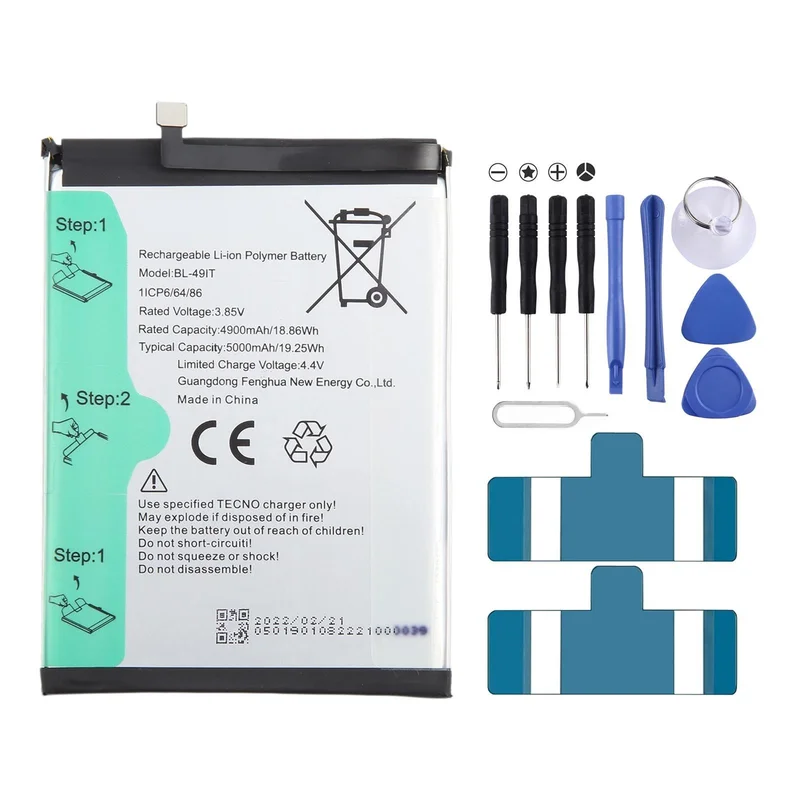 For Infinix Smart HD 2021 X612B X612 BL-49IT 5000mAh Battery Replacement