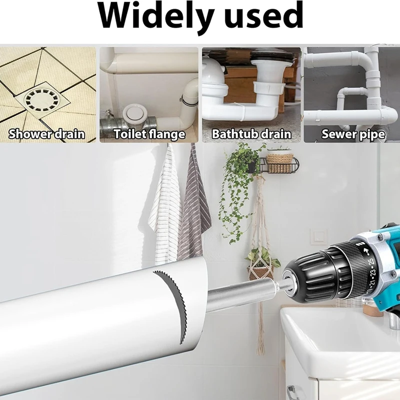 A21I-Tagliatubi interno per tubi in PVC Attacco esagonale da 1/4 di pollice Impatto Collegare all'interno del set di utensili per tagliatubi in PVC per trapano
