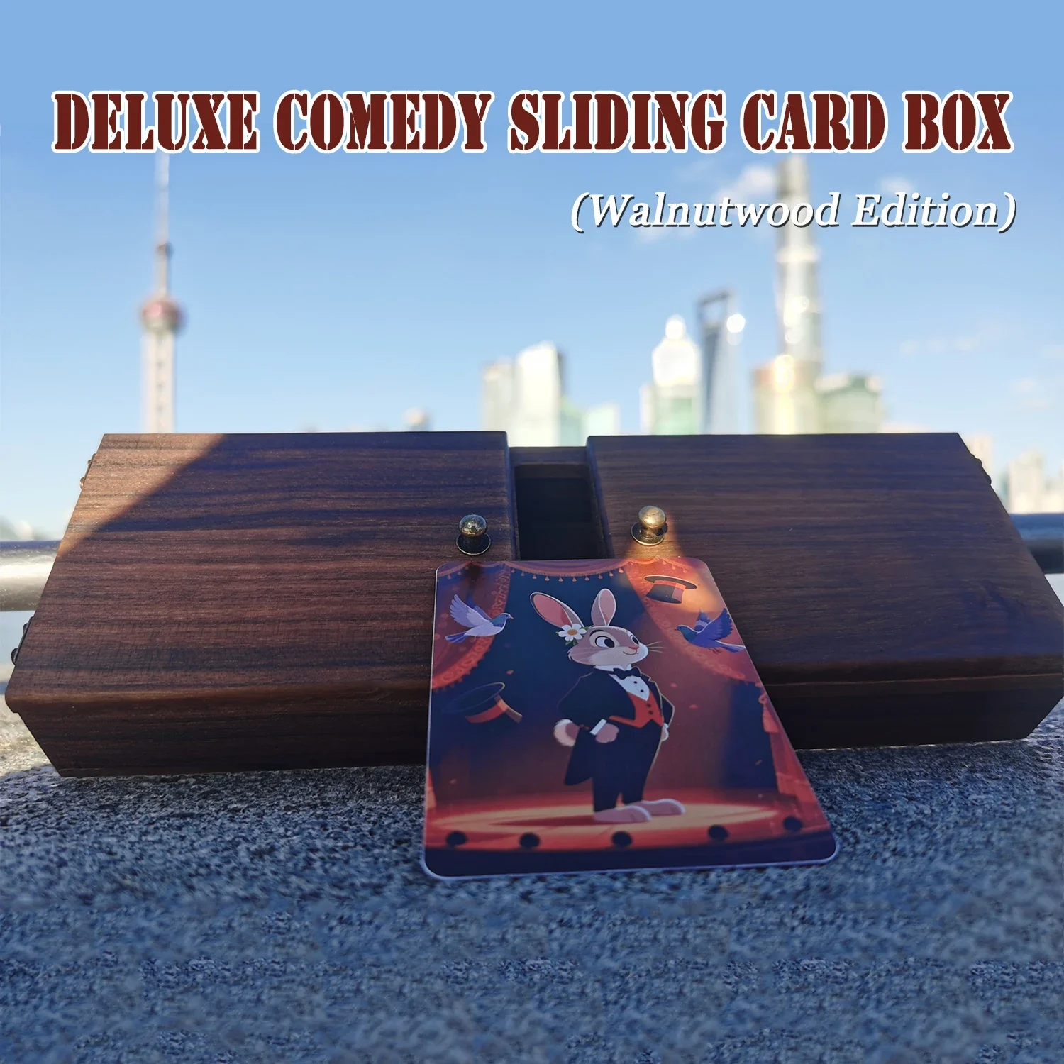 deluxe-comedy-sliding-card-box-walnutwood-edition-magic-tricks-card-vanishing-appearing-magia-close-up-stage-illusions-gimmick
