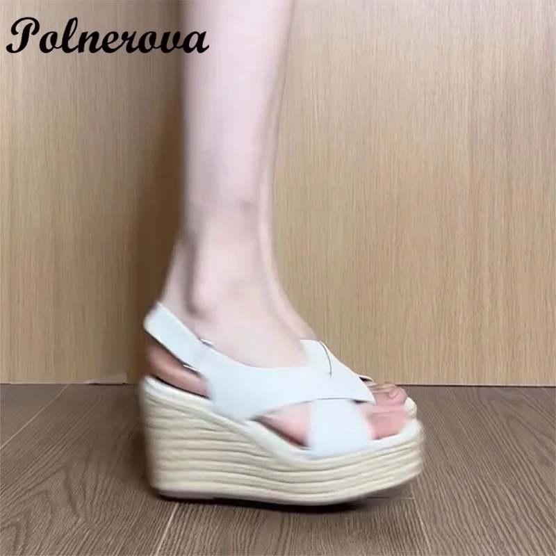 

Roman Sandals Wedge Heels High Heels Pumps Novelty Designer Elegant Ladies Party Pumps 2025 New Arrivals Zapatos Para Mujere