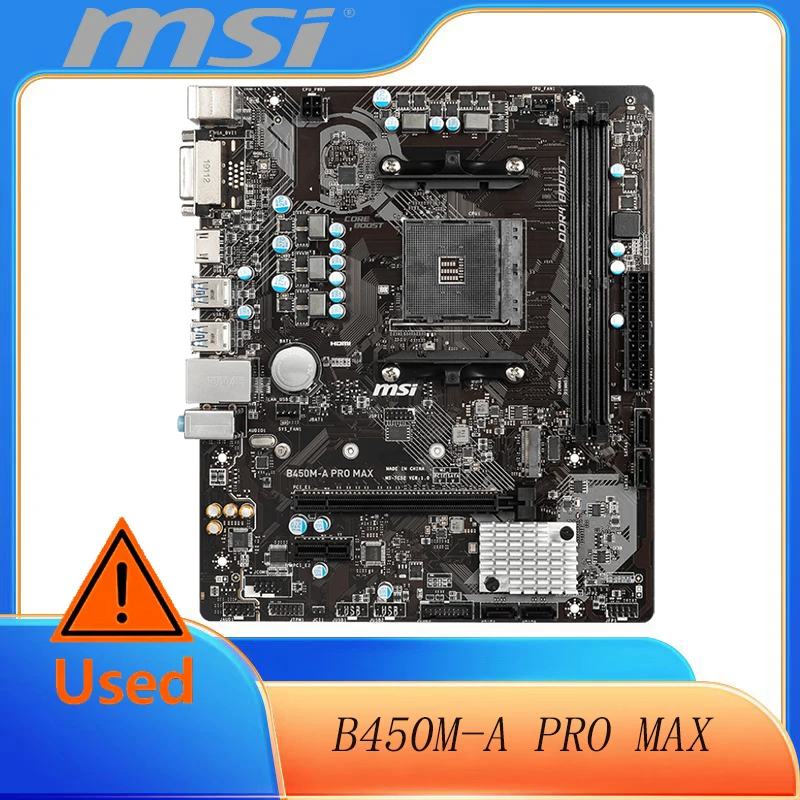 

MSI B450M-A PRO MAX AMD B450 Motherboard Support Ryzen 5 5600 Socket AM4 CPU DDR4 PCI-E 3.0 SATA III M.2 Motherboard