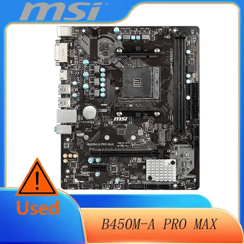 Placa base MSI B450M-A PRO MAX AMD B450 compatible con Ryzen 5 5600 Socket AM4 CPU DDR4 PCI-E 3,0 SATA III M.2