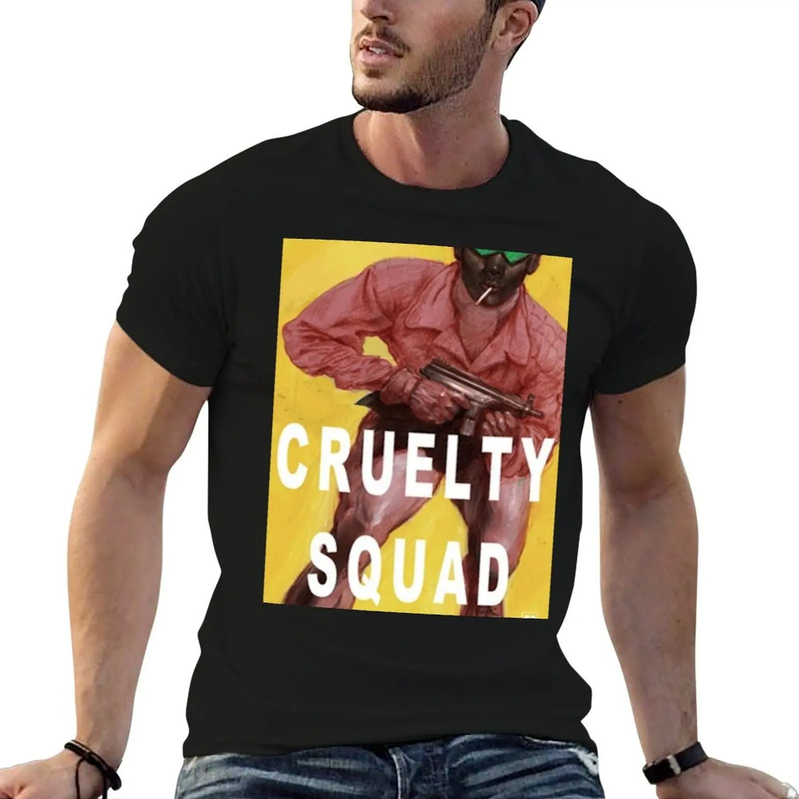 T-shirt Cruelty Squad Smoke pour homme, t-shirt uni pour homme, t-shirt en coton pour homme, t-shirt de créateur