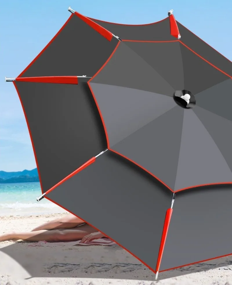 for Beach Parasol fishing umbrella shade 1.8-2.6m Double-Layer Fold Big Garden Parasol Windproof umbrella Large Outdoor Umbrella