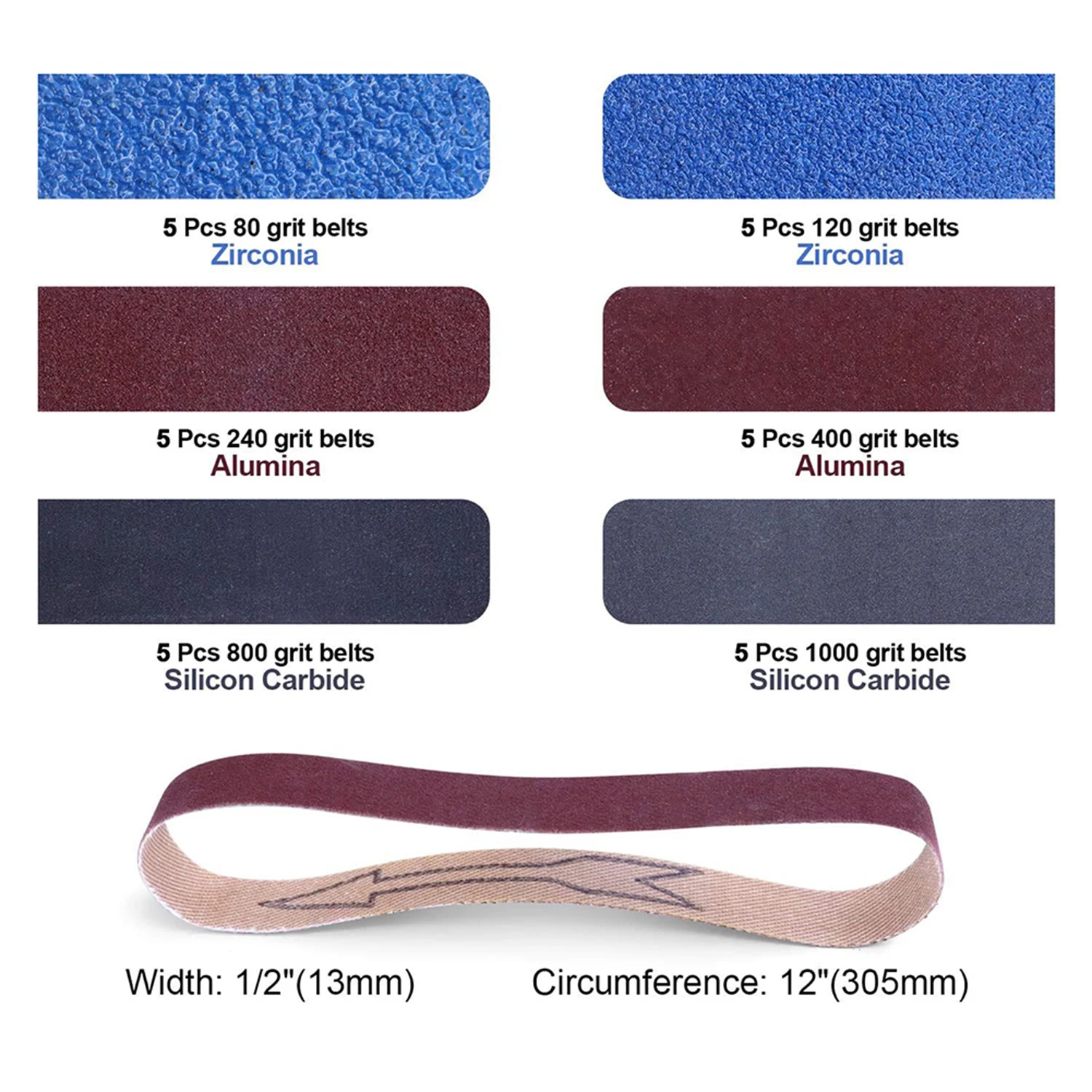 Factory Workshop Sharpener Abrasive Belt 30 Pieces Replacement Polishing Tools Wear-Resistant Hand Tools  Factory