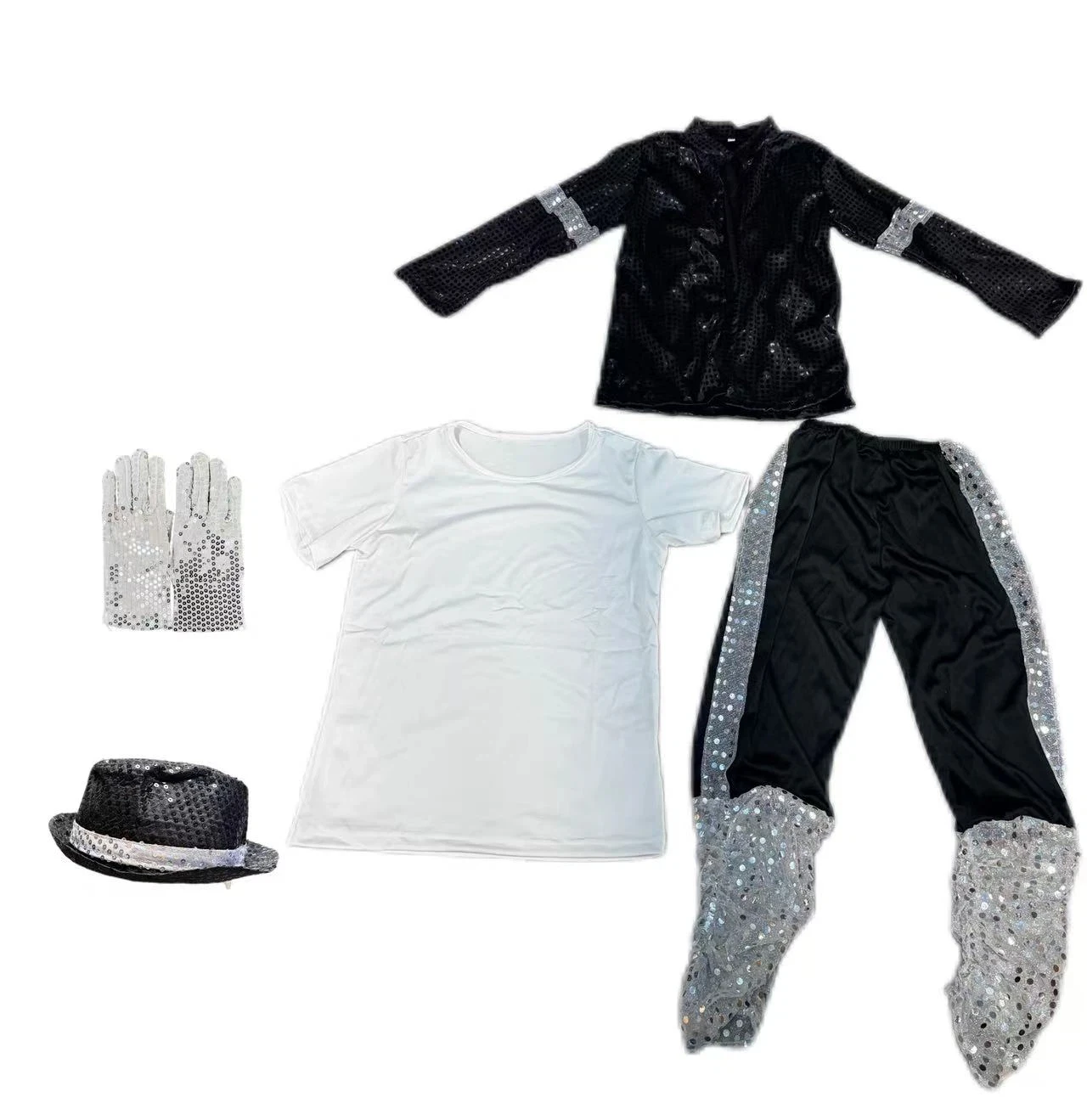 2026 Carnival Party Billie Jean Cosplay Clothes MJ dance Role-Play Black Suit Performance Clothes Dance Costume