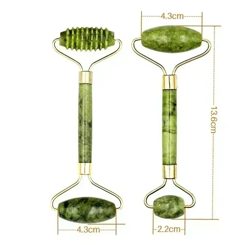 Natural Jade Roller Face Gua Sha Natural Stone Body Neck Massager Acupoint Eye Care Spa Massage Tools Massage Visage Lifting