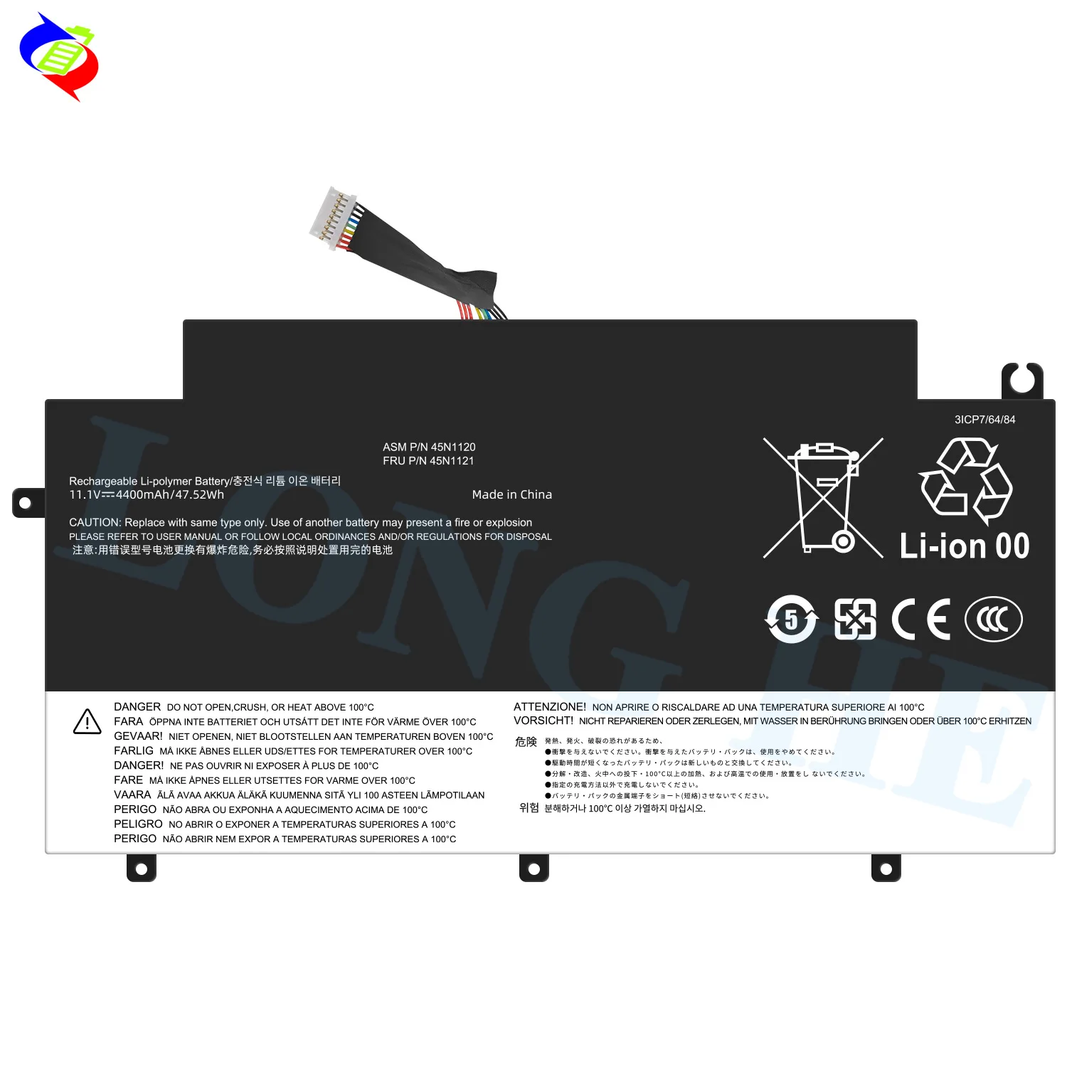 45N1120 Laptop Battery for Lenovo ThinkPad T431s T440s X240 45N1121 45N1122 45N1123 11.1V 48Wh Replacement Battery