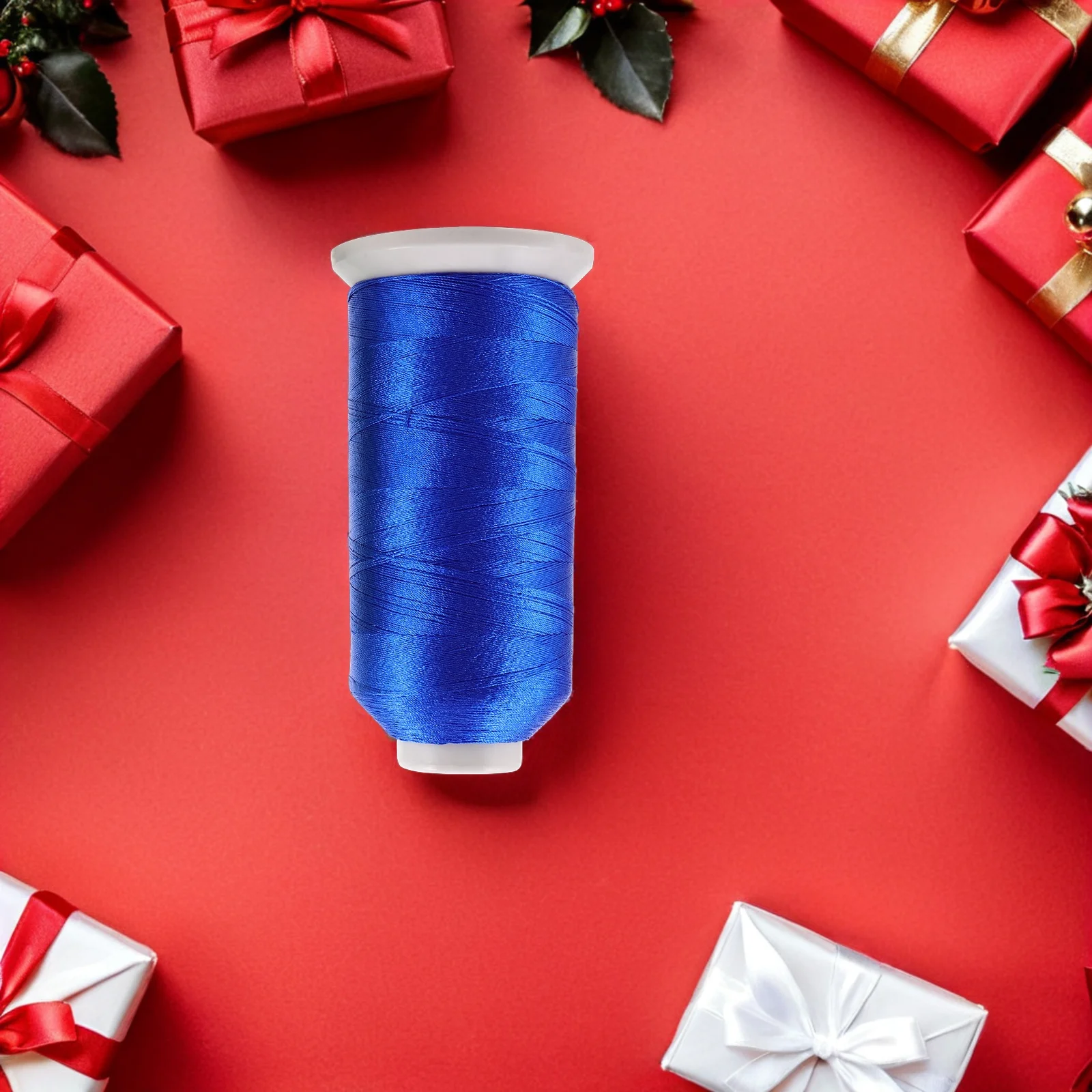 

2 Rolls Ice Silk Polyester Sewing Thread 0.2mm Fine Smooth Embroidery Thread Spools for Hand Stitching DIY Macrame Tassel Crafts