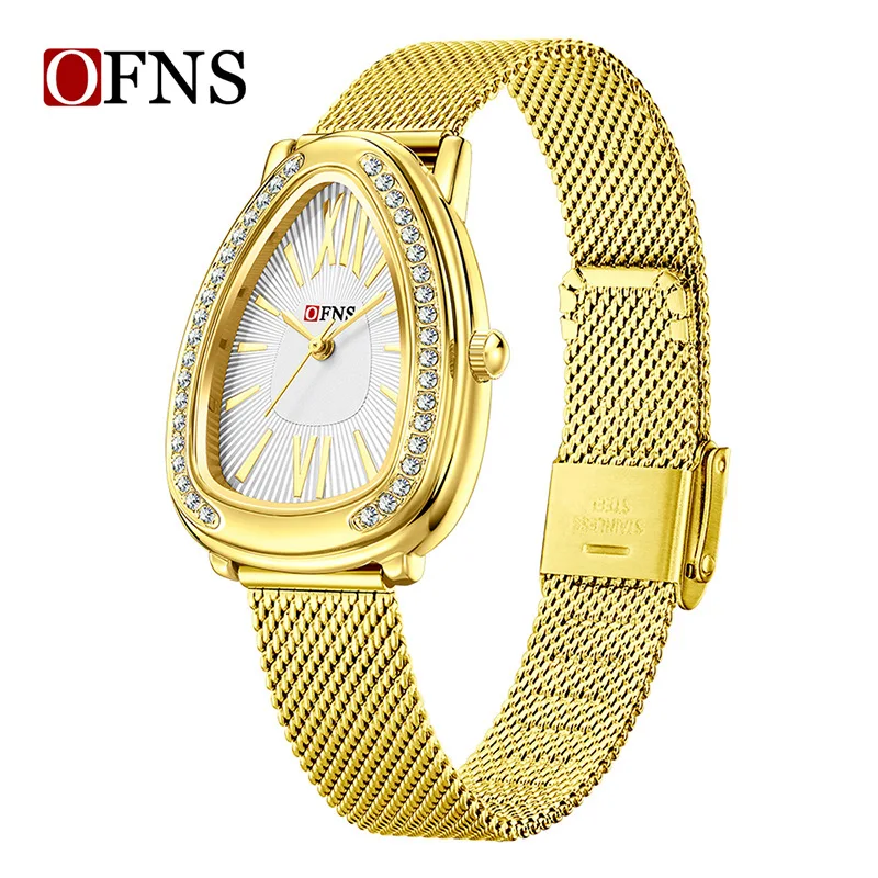 New Snake Head Ladies Quartz Watch Waterproof Diamond Rhinestone Roman Numerals Vintage Retro Wristwatch Women Fashion Gift