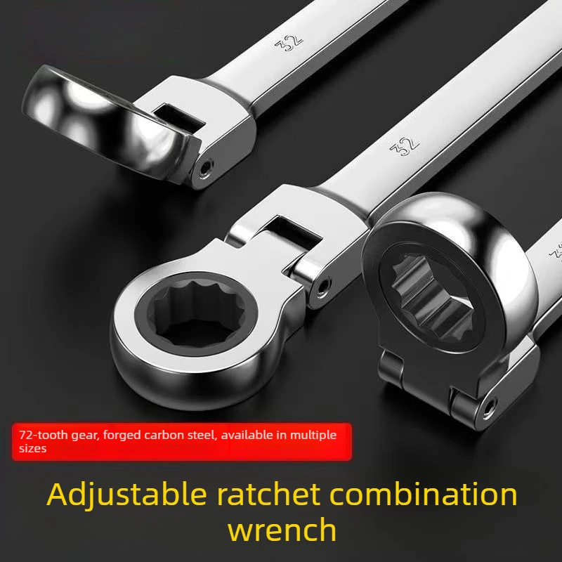 Quick activity ratchet wrench double head 72 tooth plate hand plum blossom opening dull head auto repair dual-purpose tool set