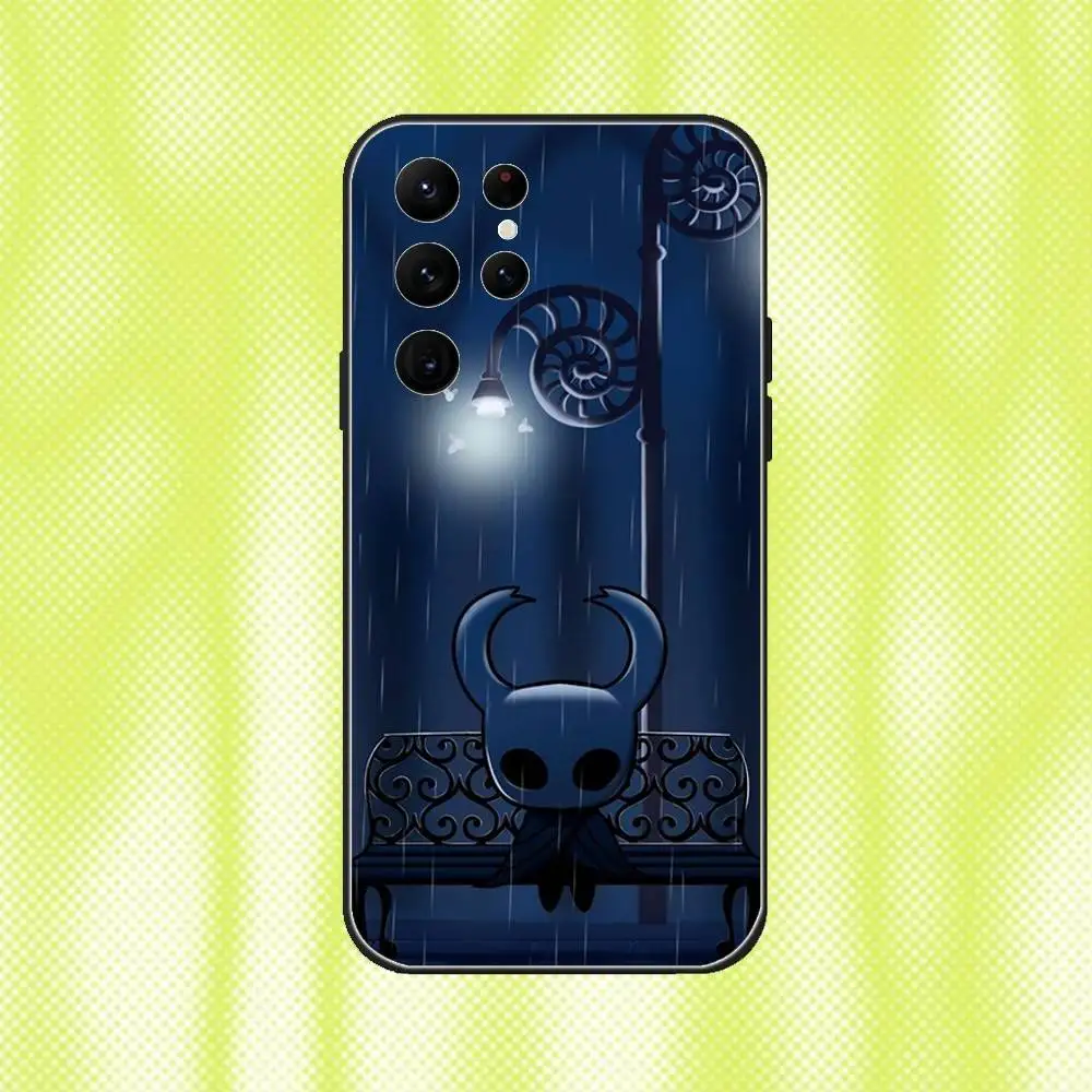 حافظة هاتف Game H-Hollow Knight لهاتف سامسونج S 25,24,23,22,30,21,10,9,Ultra,Plus,Lite,FE,4,5G حافظة ناعمة سوداء